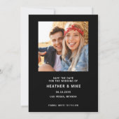 Save The Date Mariage photo de typographie moderne (Dos)