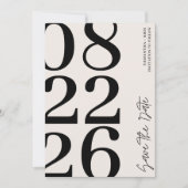 Save The Date Mariage photo de typographie moderne (Devant)