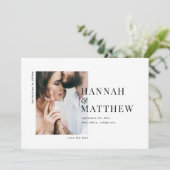 Save The Date Mariage photo de typographie moderne classe (Debout devant)