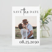 Save The Date Mariage photo de typographie moderne simple (Debout devant)