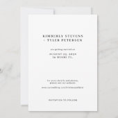 Save The Date Mariage photo de typographie moderne simple (Dos)