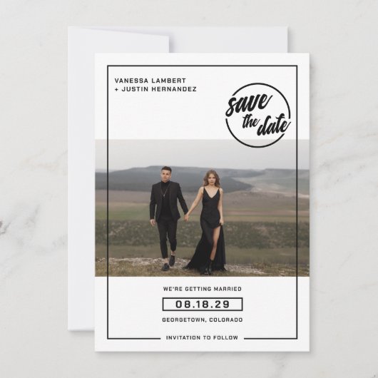 Save The Date Mariage photo décontracté (Devant)