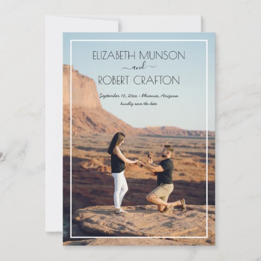 Save The Date Mariage photo décontracté Enregistrer la date (Devant)