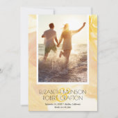 Save The Date Mariage Photo décontracté Jaune Enregistrer La Dat (Devant)