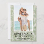 Save The Date Mariage Photo Design Tropical Enregistrer La Date (Devant)