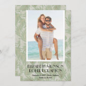 Save The Date Mariage Photo Design Tropical Enregistrer La Date (Devant / Derrière)