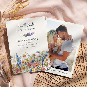 Save The Date Mariage photo du Fiançailles du Fleur sauvage du p