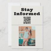 Save The Date Mariage photo du journal fiançailles (Dos)