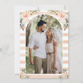 Save The Date Mariage photo du marché de Citrouilles floraux Pea (Dos)