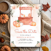Save The Date Mariage photo du marché de Citrouilles floraux Pea