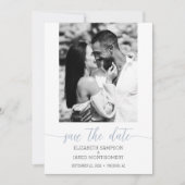 Save The Date Mariage photo Dusty Blue (Devant)