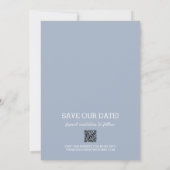 Save The Date Mariage photo Dusty Blue (Dos)