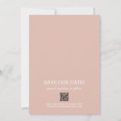 Save The Date Mariage photo Dusty Pink (Dos)