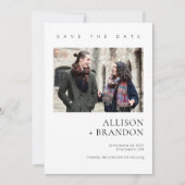 Save The Date Mariage Photo Élégant (Devant)