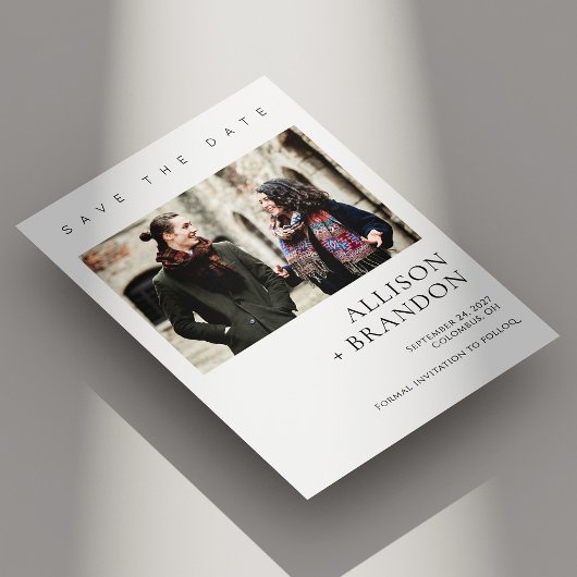 Save The Date Mariage Photo Élégant