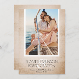 Save The Date Mariage photo élégant Antique Enregistrer la date