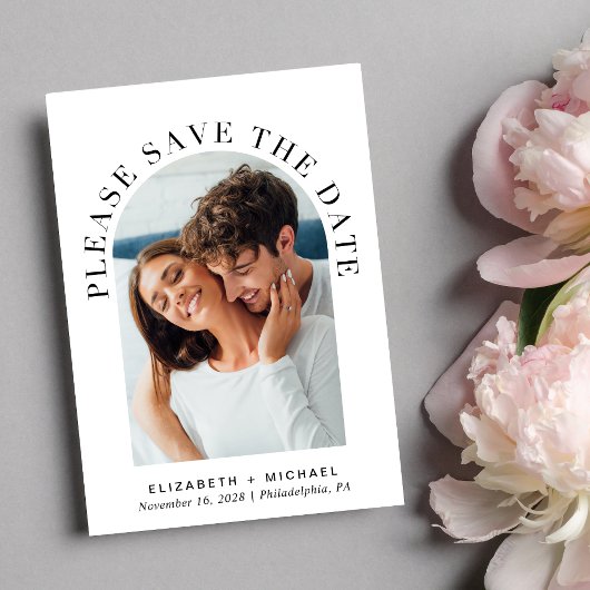 Save The Date Mariage photo élégant Arch