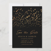 Save The Date Mariage photo Elegant Birds of a Feather (Devant)