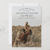 Save The Date Mariage Photo Élégant Classique (Devant)