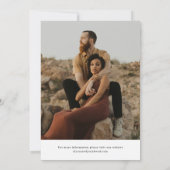 Save The Date Mariage Photo Élégant Classique (Dos)