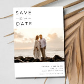 Save The Date Mariage photo élégant de destination de plage
