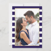 Save The Date Mariage photo élégant de la marine nautique côtièr (Dos)