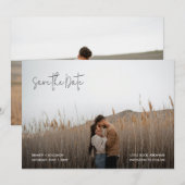 Save The Date Mariage photo élégant moderne (Devant / Derrière)