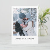 Save The Date Mariage photo élégant moderne (Debout devant)