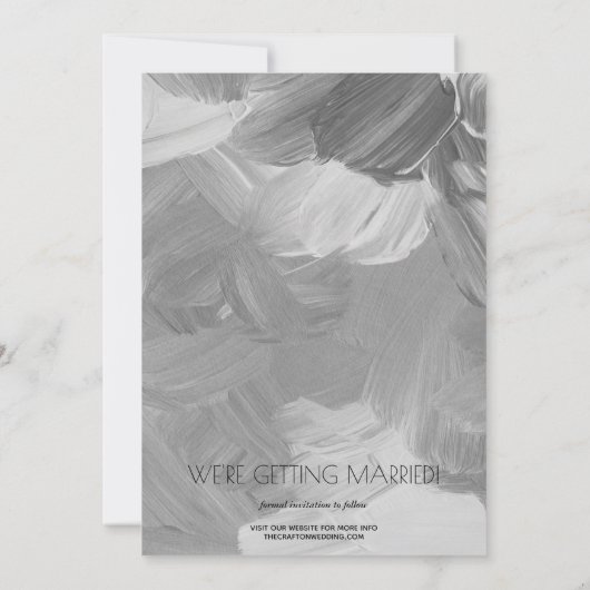 Save The Date Mariage photo élégant noir blanc Enregistrer la da (Dos)