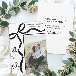 Save The Date Mariage Photo Élégant Simple