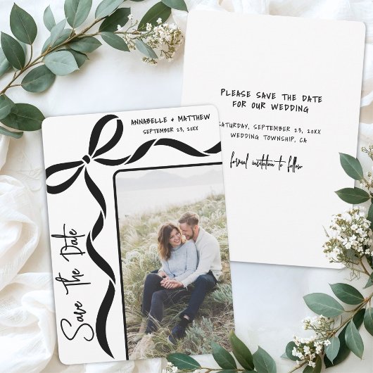 Save The Date Mariage Photo Élégant Simple