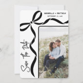 Save The Date Mariage Photo Élégant Simple (Devant)