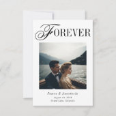 Save The Date Mariage Photo Elégant Unique Forever 2 (Devant)