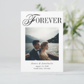 Save The Date Mariage Photo Elégant Unique Forever 2 (Debout devant)