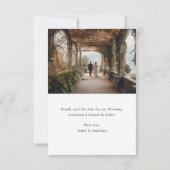 Save The Date Mariage Photo Elégant Unique Forever 2 (Dos)