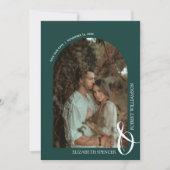 Save The Date Mariage Photo Emerald Green QR Code (Devant)