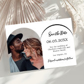 Save The Date Mariage photo en arc moderne simple