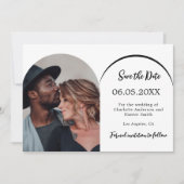 Save The Date Mariage photo en arc moderne simple (Devant)