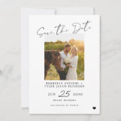 Save The Date Mariage photo en script moderne simple (Devant)