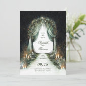 Save The Date Mariage photo Enchanted Forest Dreamy Night Canopy (Debout devant)