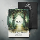 Save The Date Mariage photo Enchanted Forest Moody Woodland