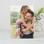 Save The Date Mariage photo Enregistrer la date Code QR (Debout devant)