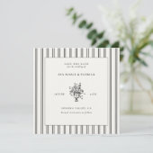 Save The Date Mariage photo Estate Chic Black Stripe Floral Vase (Debout devant)