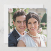 Save The Date Mariage photo Estate Chic Black Stripe Floral Vase (Dos)