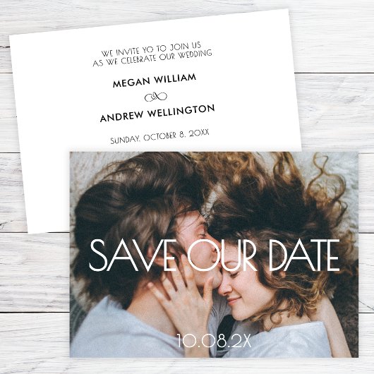 Save The Date Mariage photo esthétique moderne Enregistrer la da