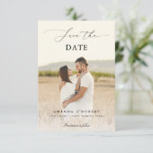 Save The Date Mariage photo et script moderne légèrement défraîc (Debout devant)