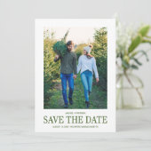 Save The Date Mariage photo et typographie moderne (Debout devant)