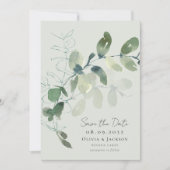 Save The Date Mariage photo Eucalyptus Script (Devant)