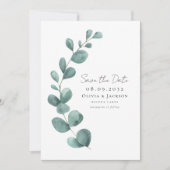 Save The Date Mariage photo Eucalyptus Script (Devant)