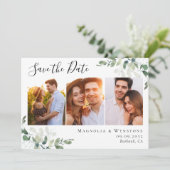 Save The Date Mariage photo Eucalyptus Watercolor (Debout devant)